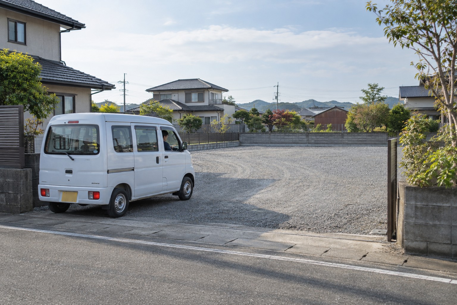 住宅地にある整備された土地
